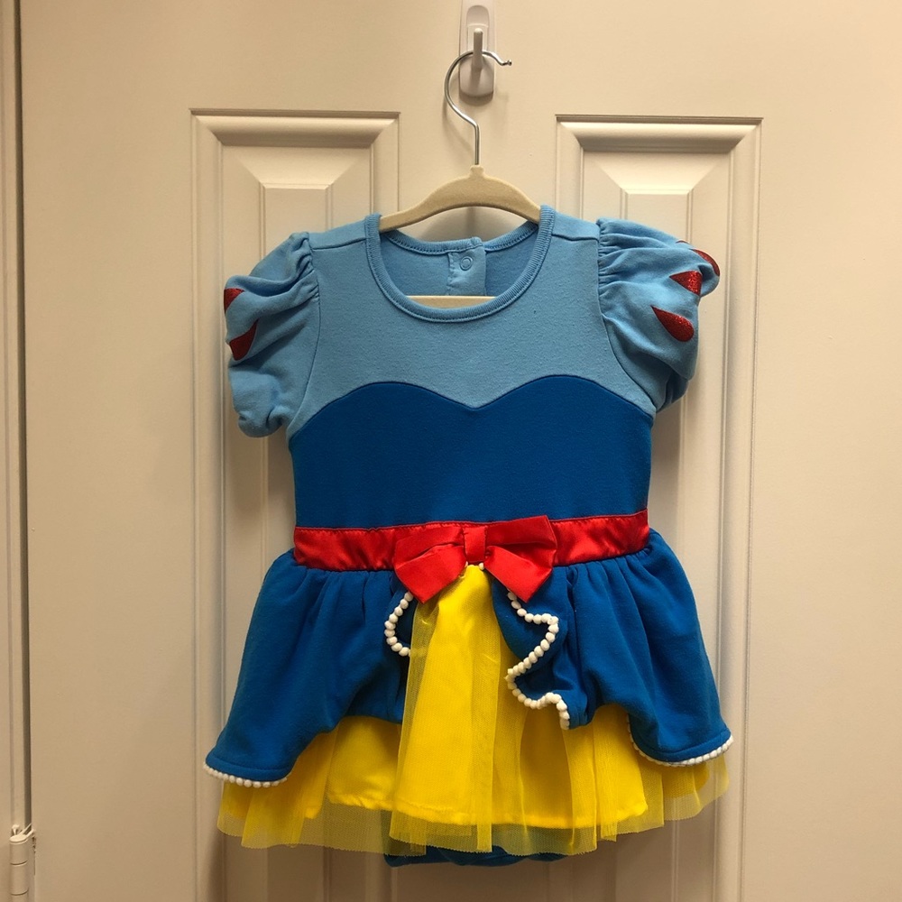 Snow White Toddler Dress Costume w/ Shoes & Bow